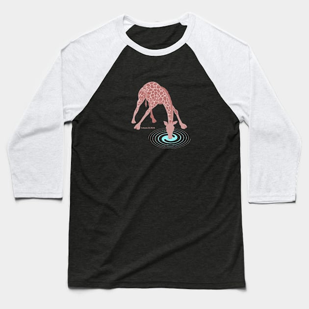 Baby Giraffe Baseball T-Shirt by jrolland